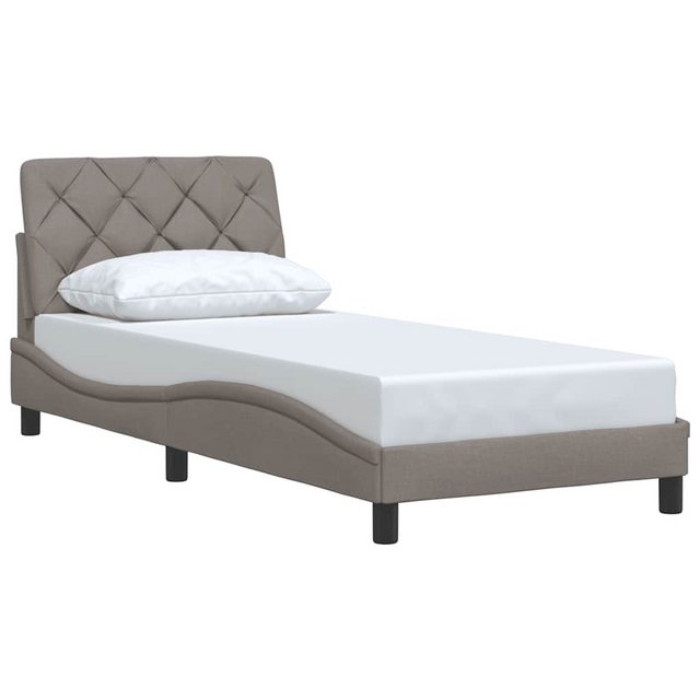 vidaXL Bett, Bettgestell ohne Matratze Taupe 80x200 cm Stoff günstig online kaufen