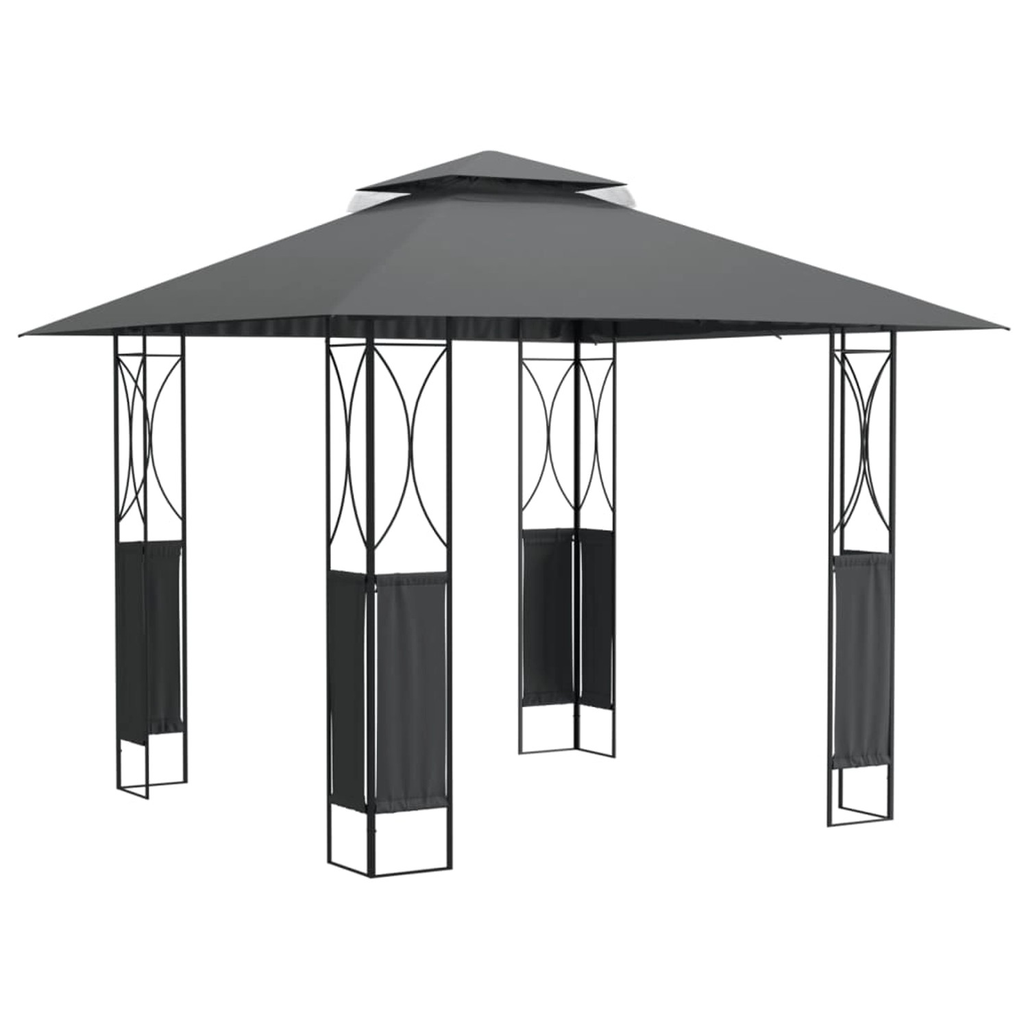 Vidaxl Pavillon Mit Dach Anthrazit 300x300x270 Cm Stahl günstig online kaufen