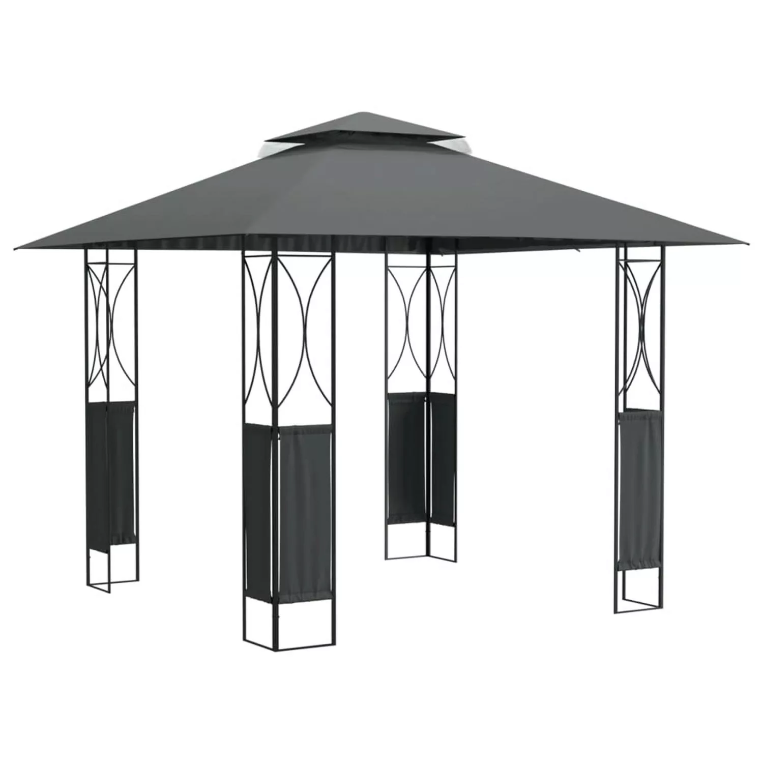 Vidaxl Pavillon Mit Dach Anthrazit 300x300x270 Cm Stahl günstig online kaufen