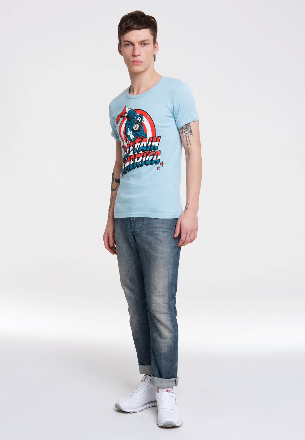 LOGOSHIRT T-Shirt "Captain America", mit Retro-Frontprint günstig online kaufen