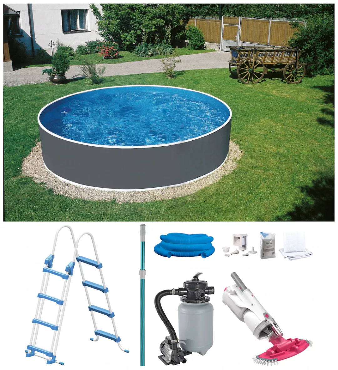 my POOL BWT Rundpool "mit Akku-Bodensauger BC30", (Spar-Set, 8 tlg.), in ve günstig online kaufen