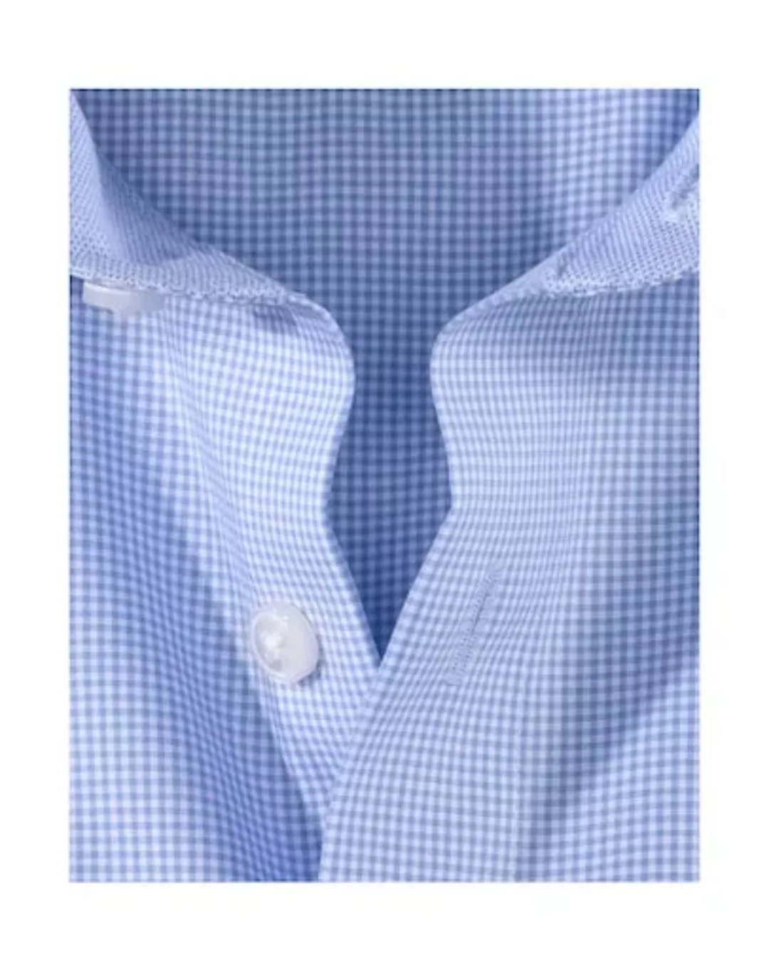 OLYMP Luxor Blau Karo Hemd - Größe 38 günstig online kaufen