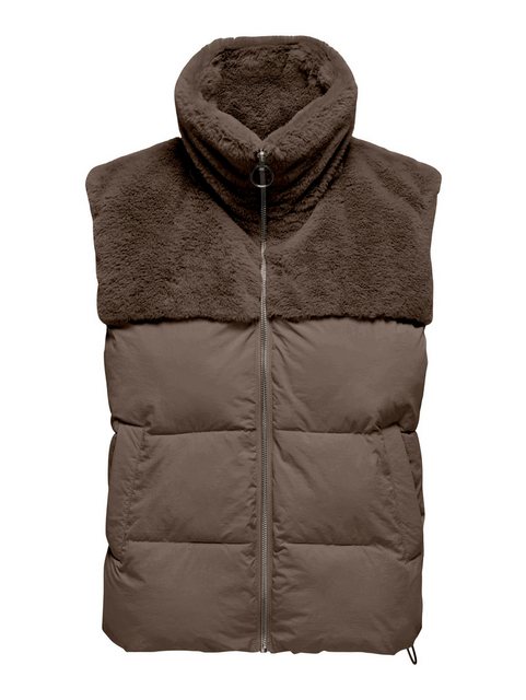 ONLY Steppweste ONLWANJA FUR PUFFER MIX WAISTCOAT CC OTW mit Teddyplüsch günstig online kaufen