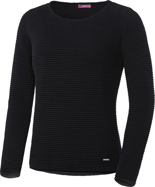 belmina Strickpullover Hochwertiger Baumwoll-Strick günstig online kaufen