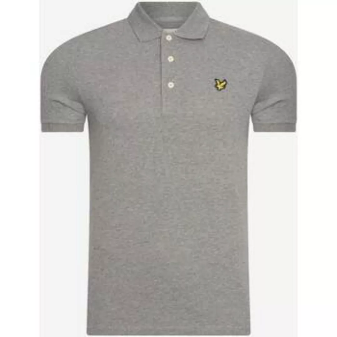 Lyle & Scott  T-Shirts & Poloshirts Einfarbiges Poloshirt - mittelgrau meli günstig online kaufen