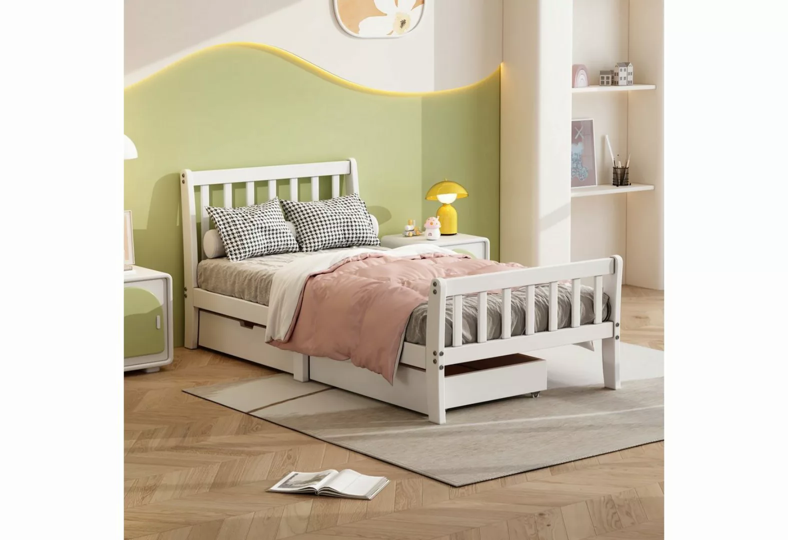 HAUSS SPLOE Holzbett Holzbett Einzelbett Bettgestell Kinderbett Gästebett günstig online kaufen