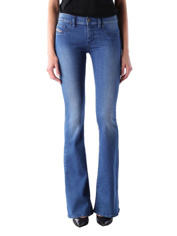 Diesel Schlaghose Diesel Livier-Flare 0673V Damen Jeans Hose Bootcut Slim F günstig online kaufen