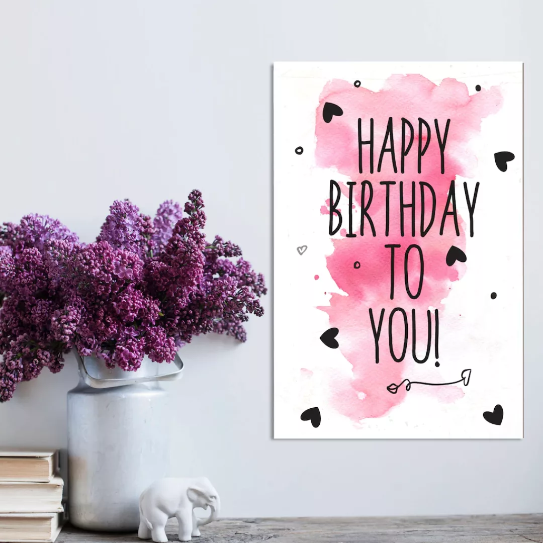 queence Metallbild "Happy Birthday to you", Sprüche, (1 St.) günstig online kaufen