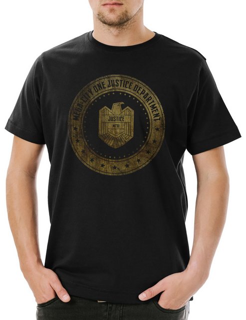 Urban Backwoods Print-Shirt Mega City One Justice Dept Logo I Herren T-Shir günstig online kaufen