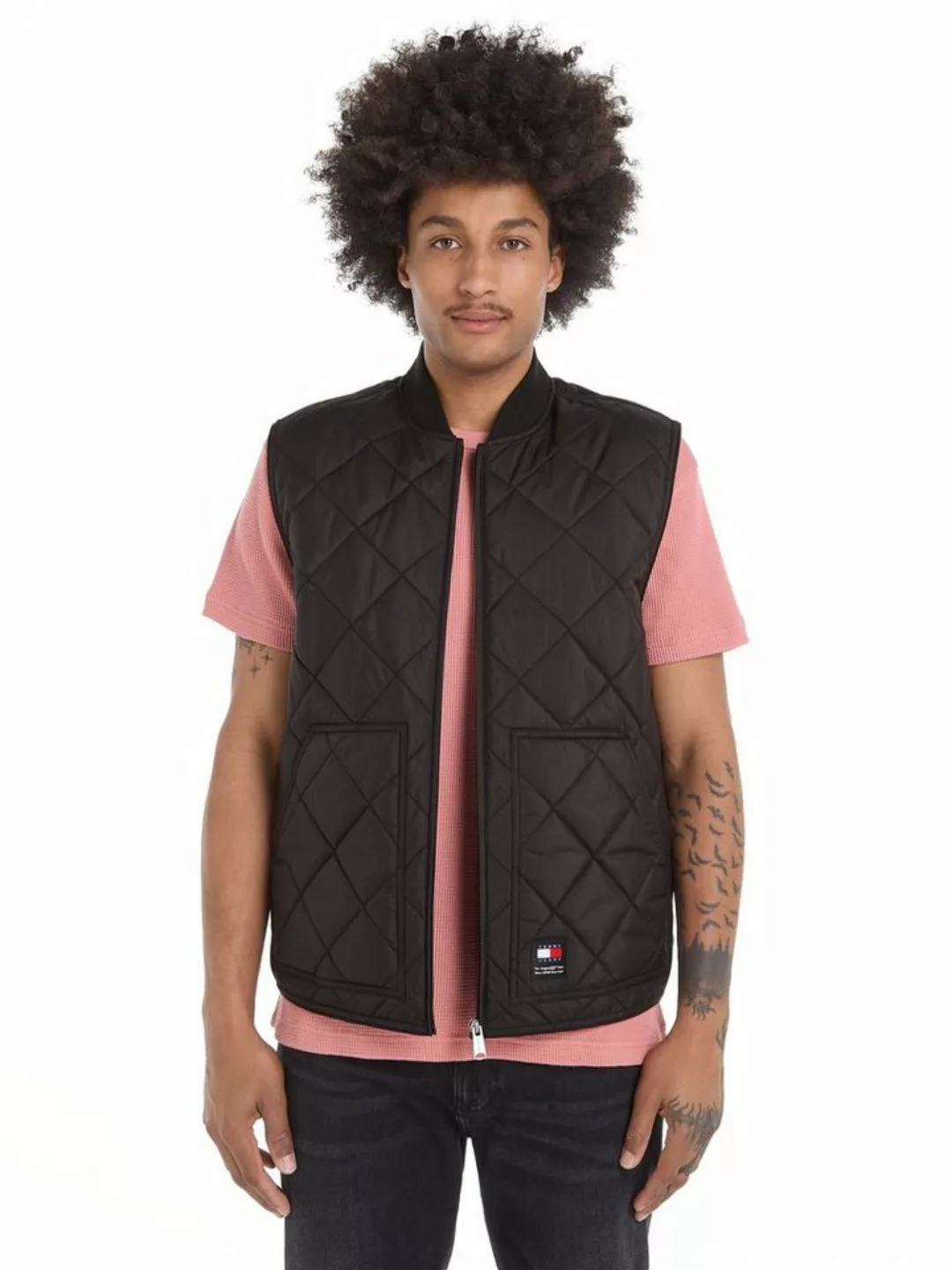 Tommy Jeans Steppweste TJM REG ENTRY VEST mit modischem Rautenmuster günstig online kaufen