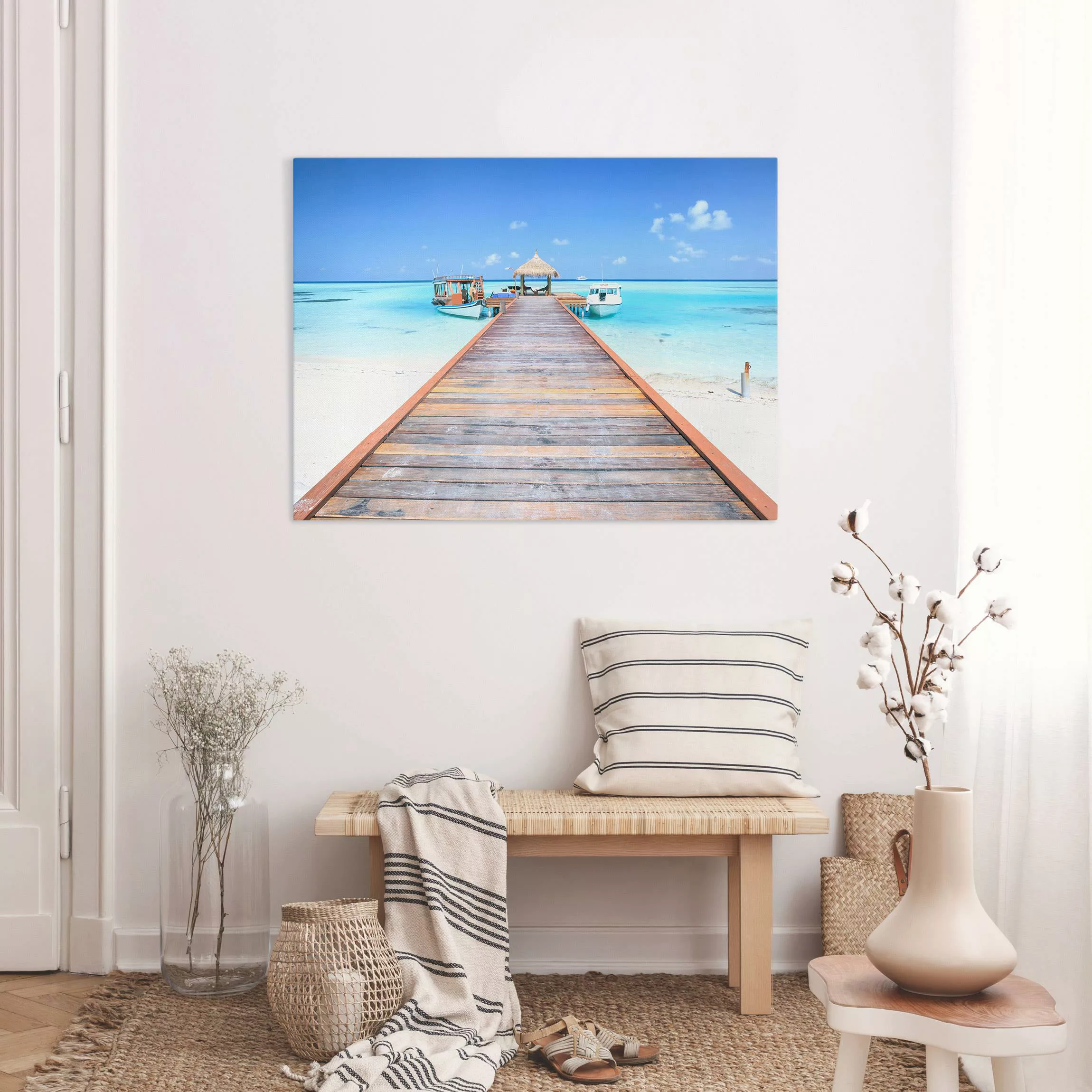 Leinwandbild Steg am Meer günstig online kaufen