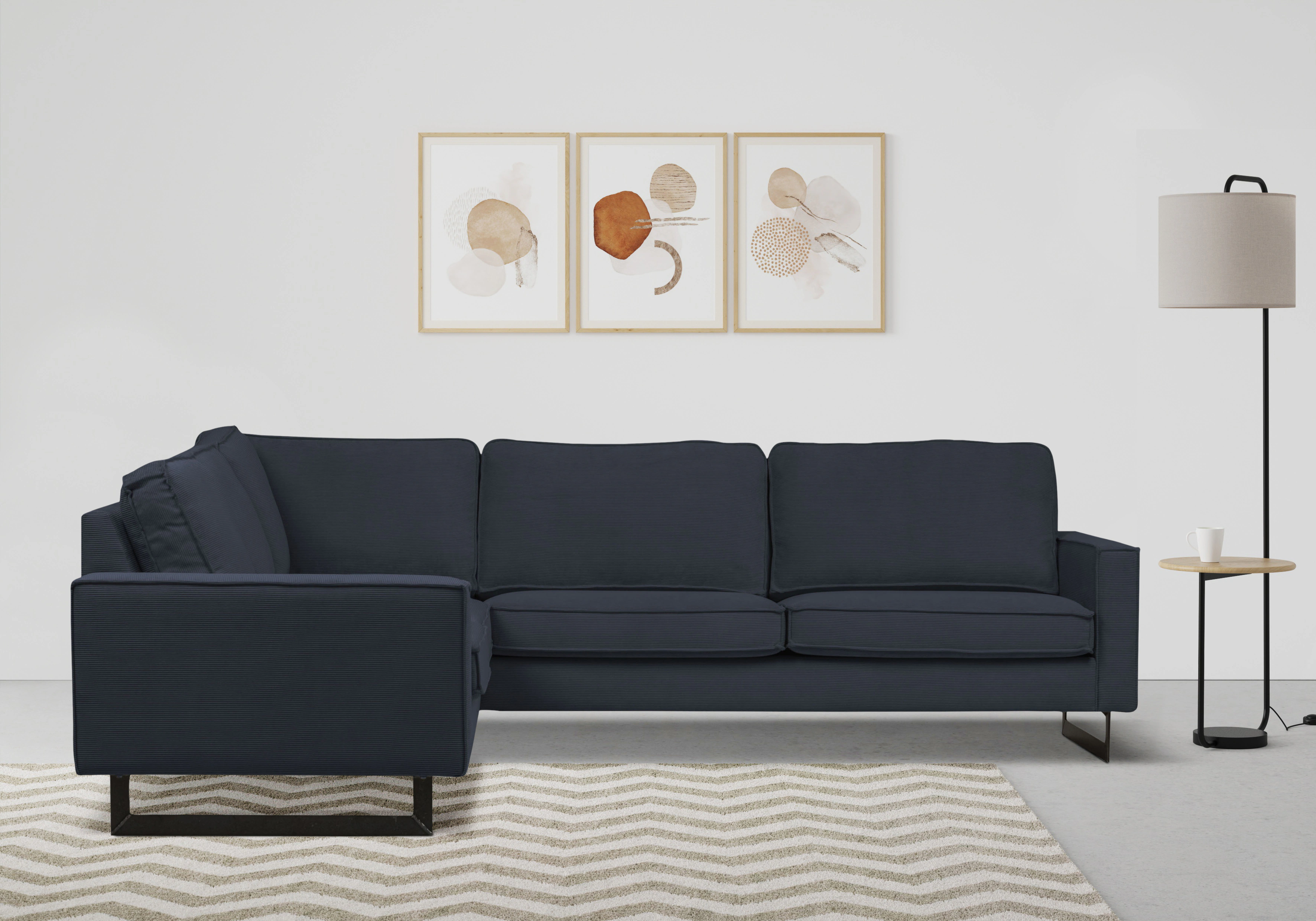 Places of Style Ecksofa "Pinto, 250/290 cm, langer Schenkel, XXL, Ottomane" günstig online kaufen