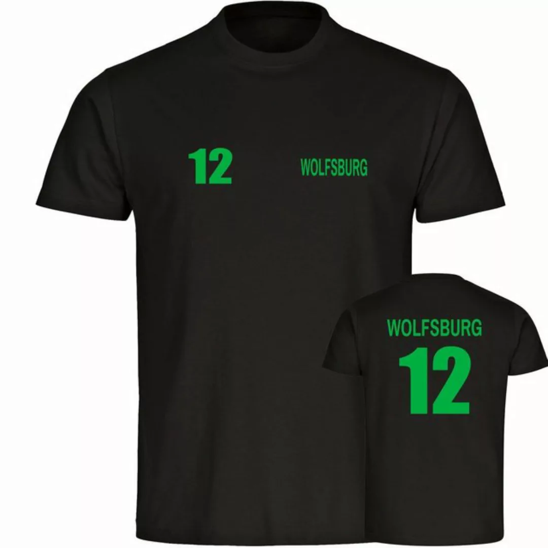 multifanshop T-Shirt Herren Wolfsburg - Trikot 12 - Männer günstig online kaufen
