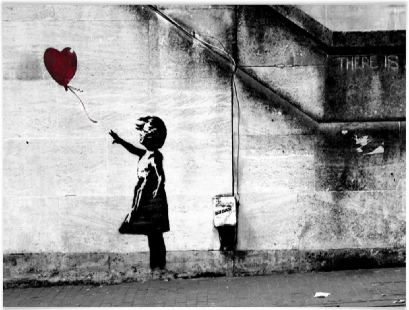 Wall-Art Poster "Graffiti Bilder Girl with balloon", Menschen, (1 St.), Pos günstig online kaufen