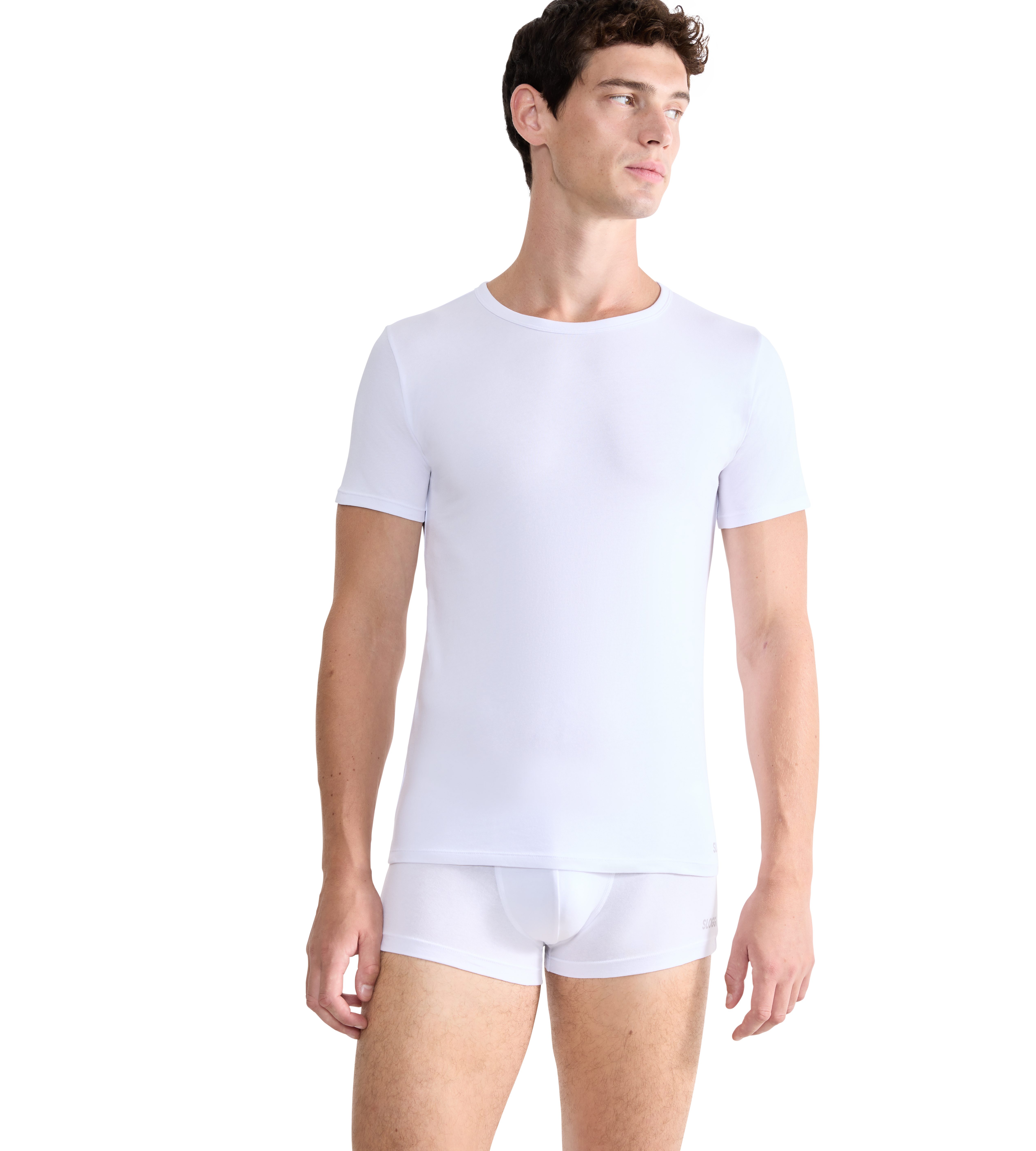 sloggi Unterhemd "Men GO ABC 2.0", (2er Pack), Rundhals-Ausschnitt, Slim Fi günstig online kaufen