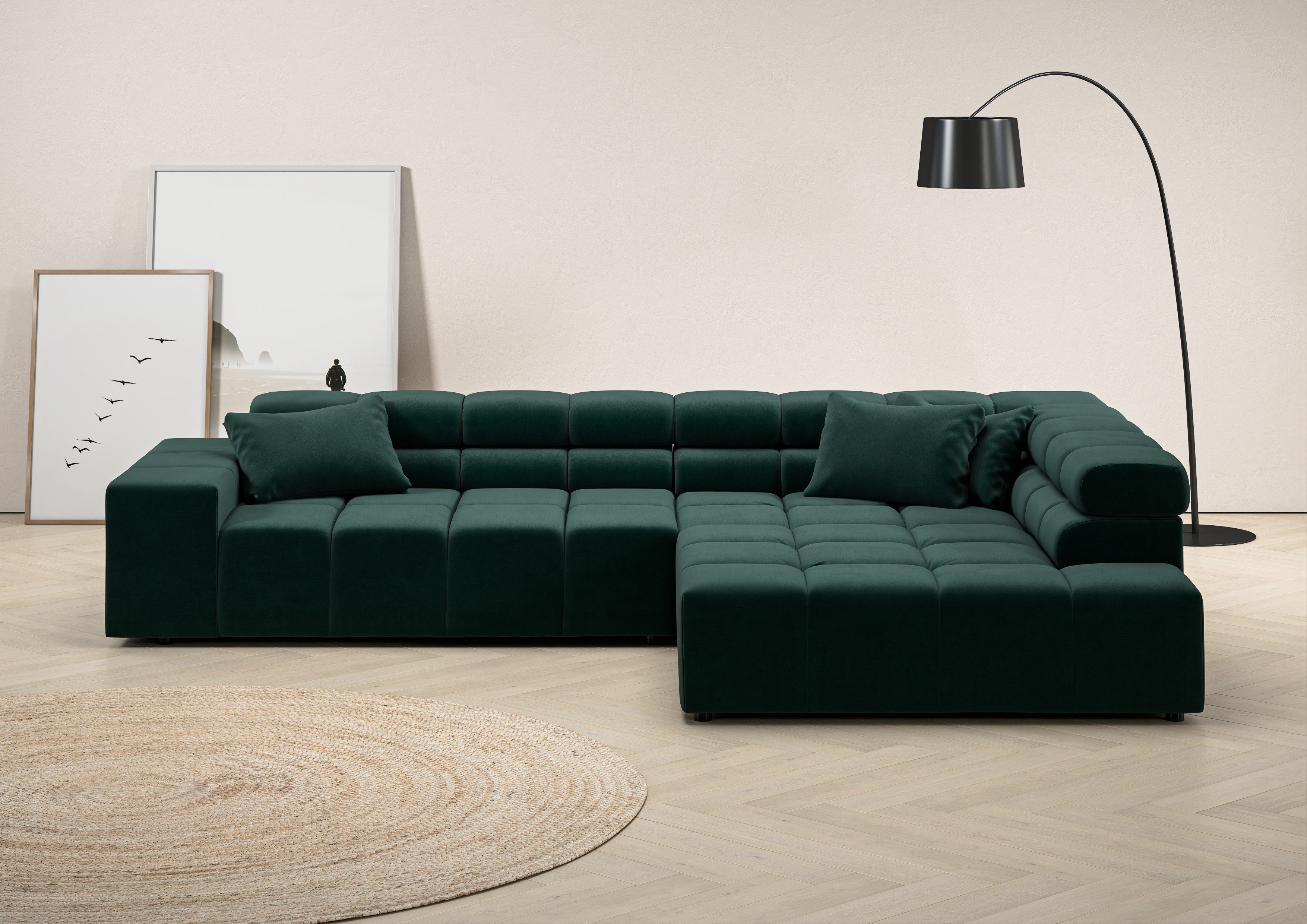 INOSIGN Ecksofa "Ancona incl. Kopfteilverstellung, Breite 319cm, L-Form", w günstig online kaufen