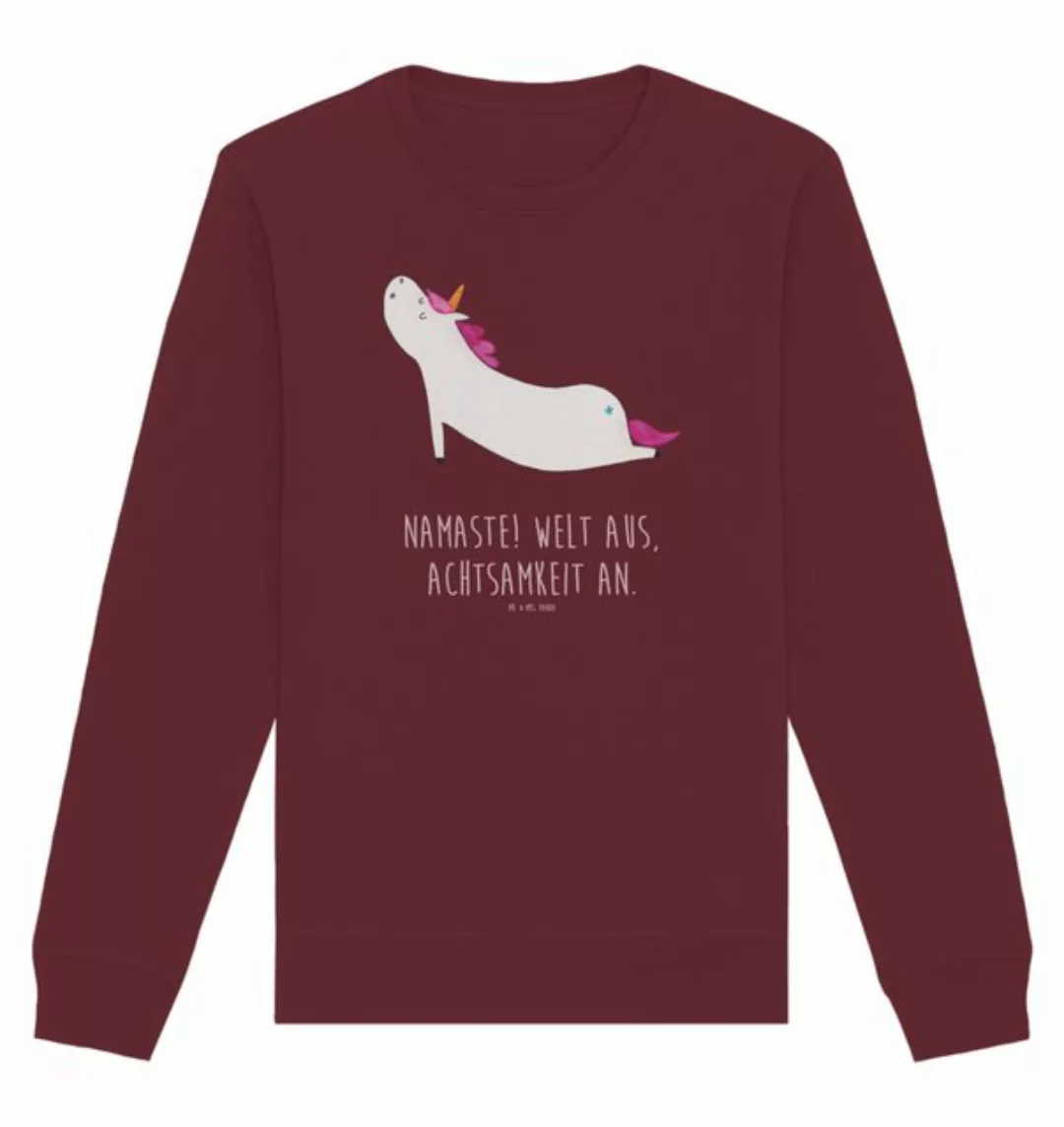 Mr. & Mrs. Panda Longpullover Größe XL Einhorn Yoga - Burgundy - Geschenk, günstig online kaufen