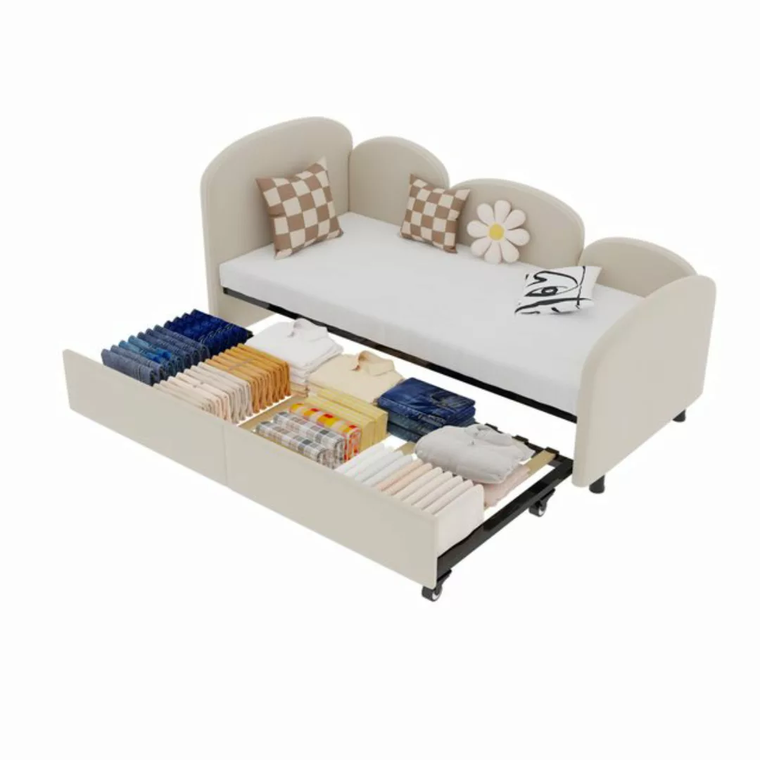 HAUSS SPOLE Kinderbett 90×200cm Polsterbett Schlafsofa mit Ausziehbett, Sic günstig online kaufen