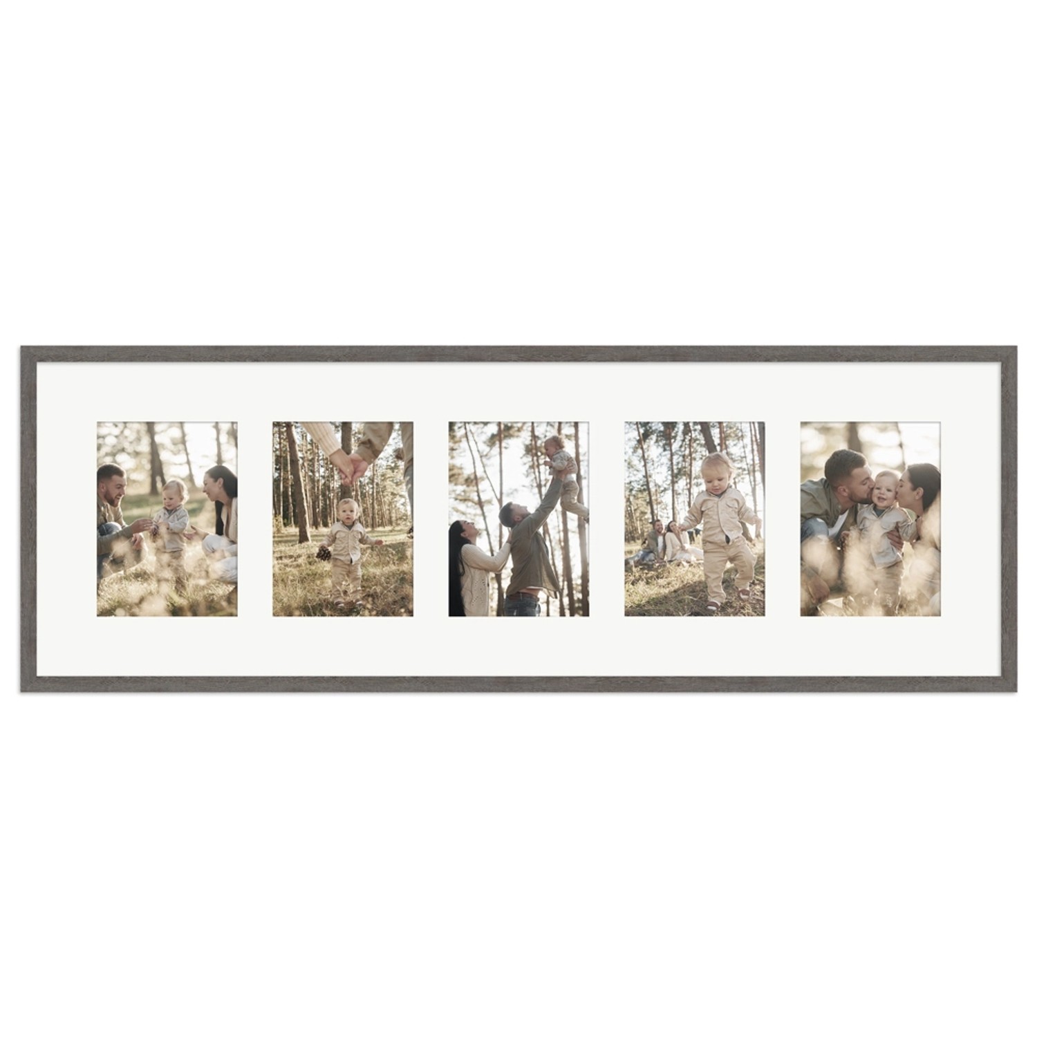 WANDStyle Galerierahmen G950 in Graubraun 30 x 90 cm für 5 Bilder im Format günstig online kaufen