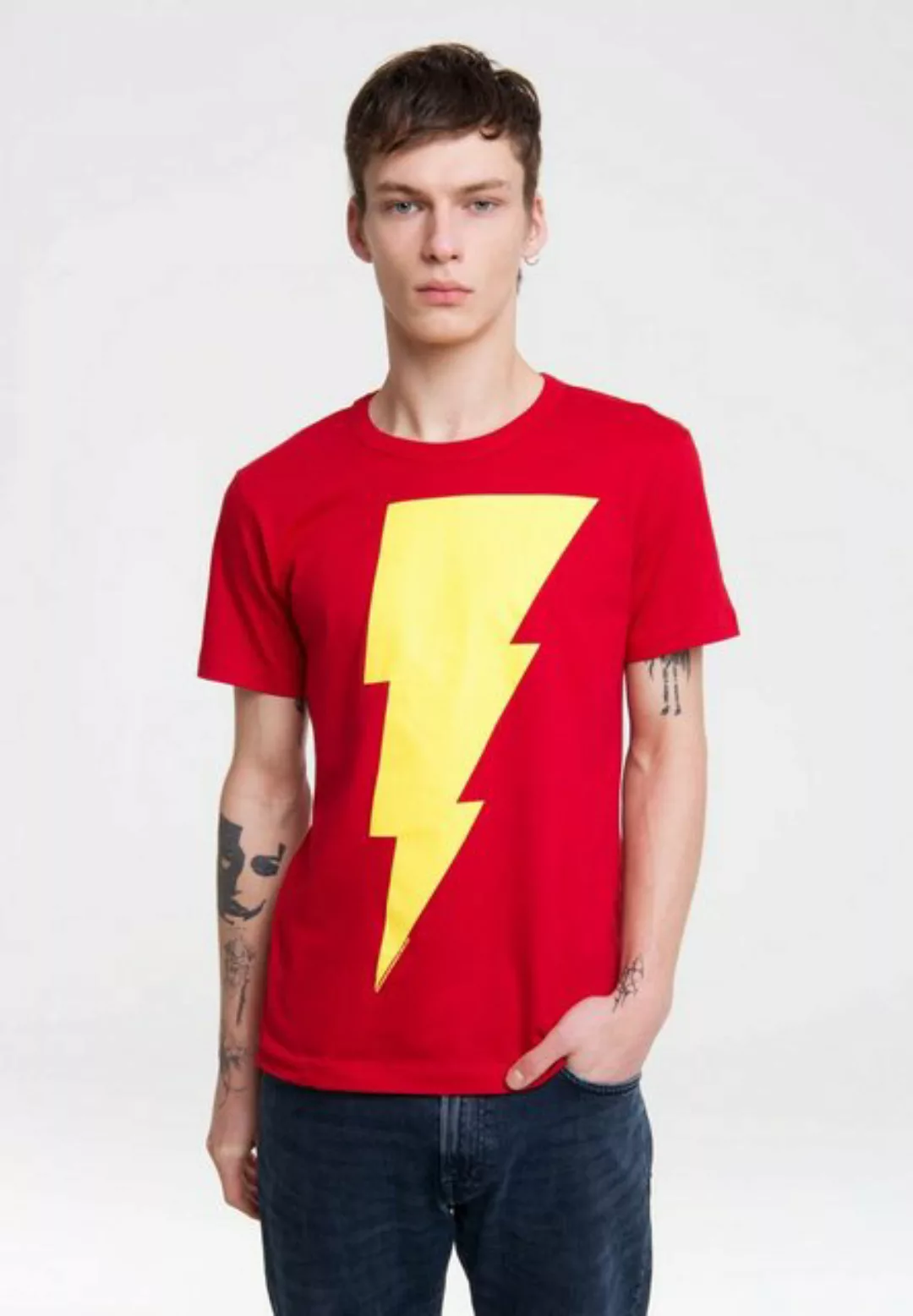 LOGOSHIRT T-Shirt Shazam Logo mit hochwertigem Print günstig online kaufen