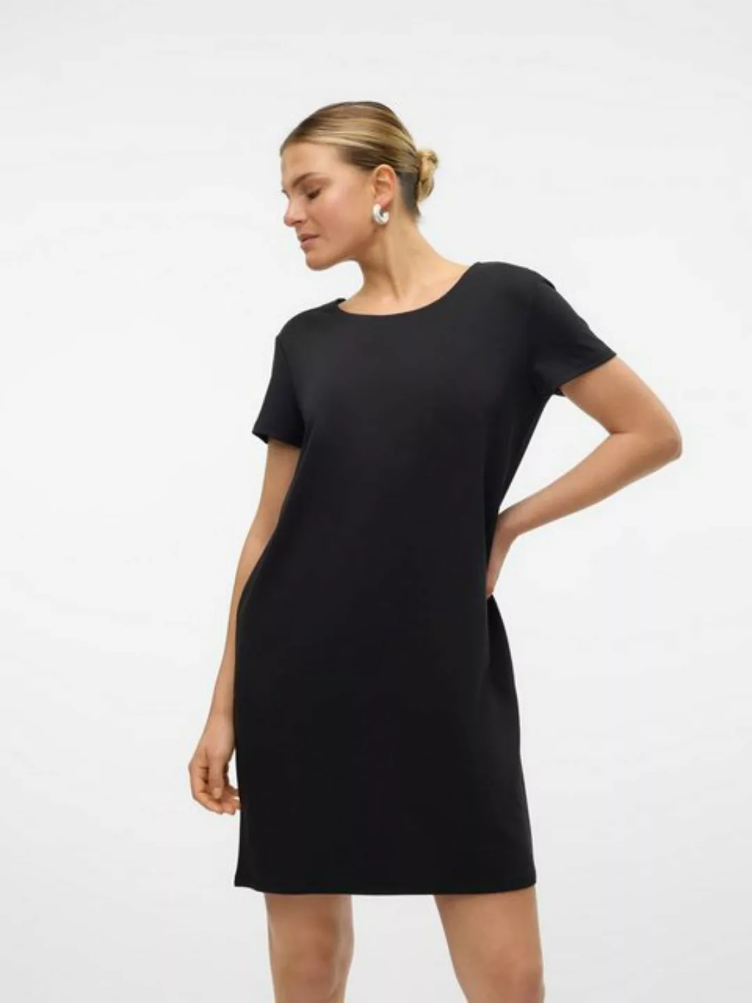 Vero Moda Shirtkleid Kurzes Kleid Kurzarm Rundhals Midi (kurz) 7401 in Schw günstig online kaufen