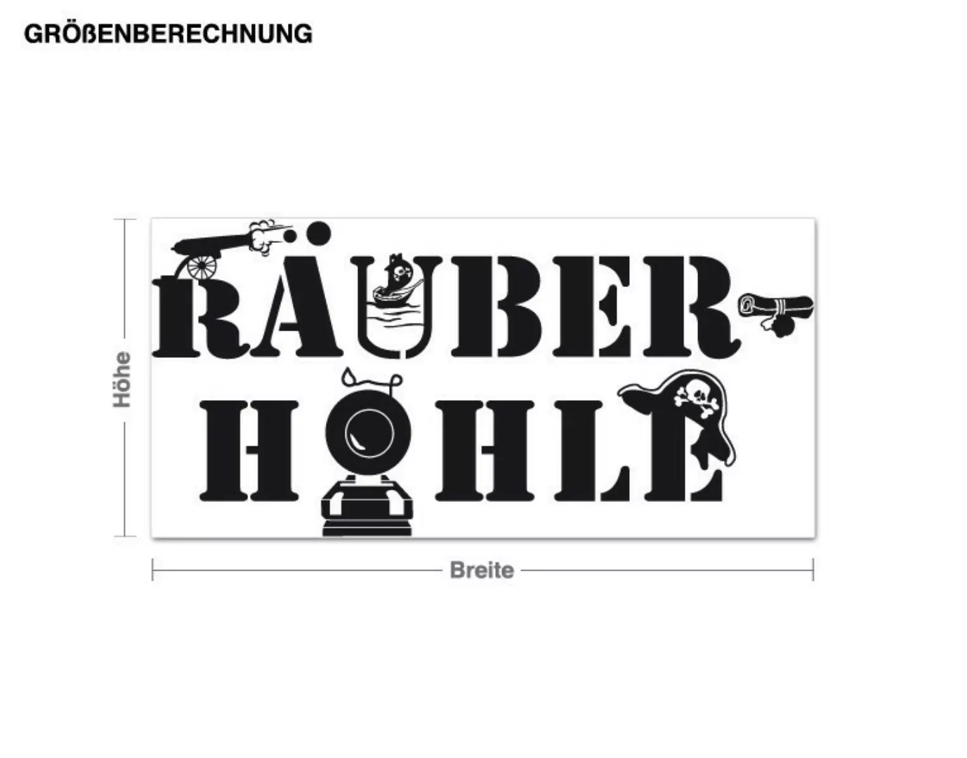 Wandtattoo Kinderzimmer Spruch Räuberhöhle günstig online kaufen