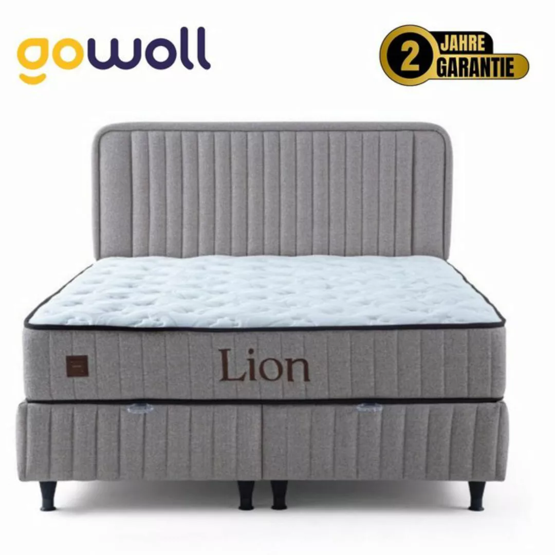 gowoll Boxspringbett Lion Bett Set mit Matratze Stauraum mit Bettkästen (14 günstig online kaufen