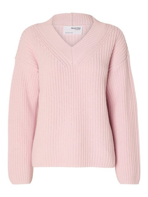 SELECTED FEMME Strickpullover Eleganter Grobstrick Pullover Lockerer Strukt günstig online kaufen