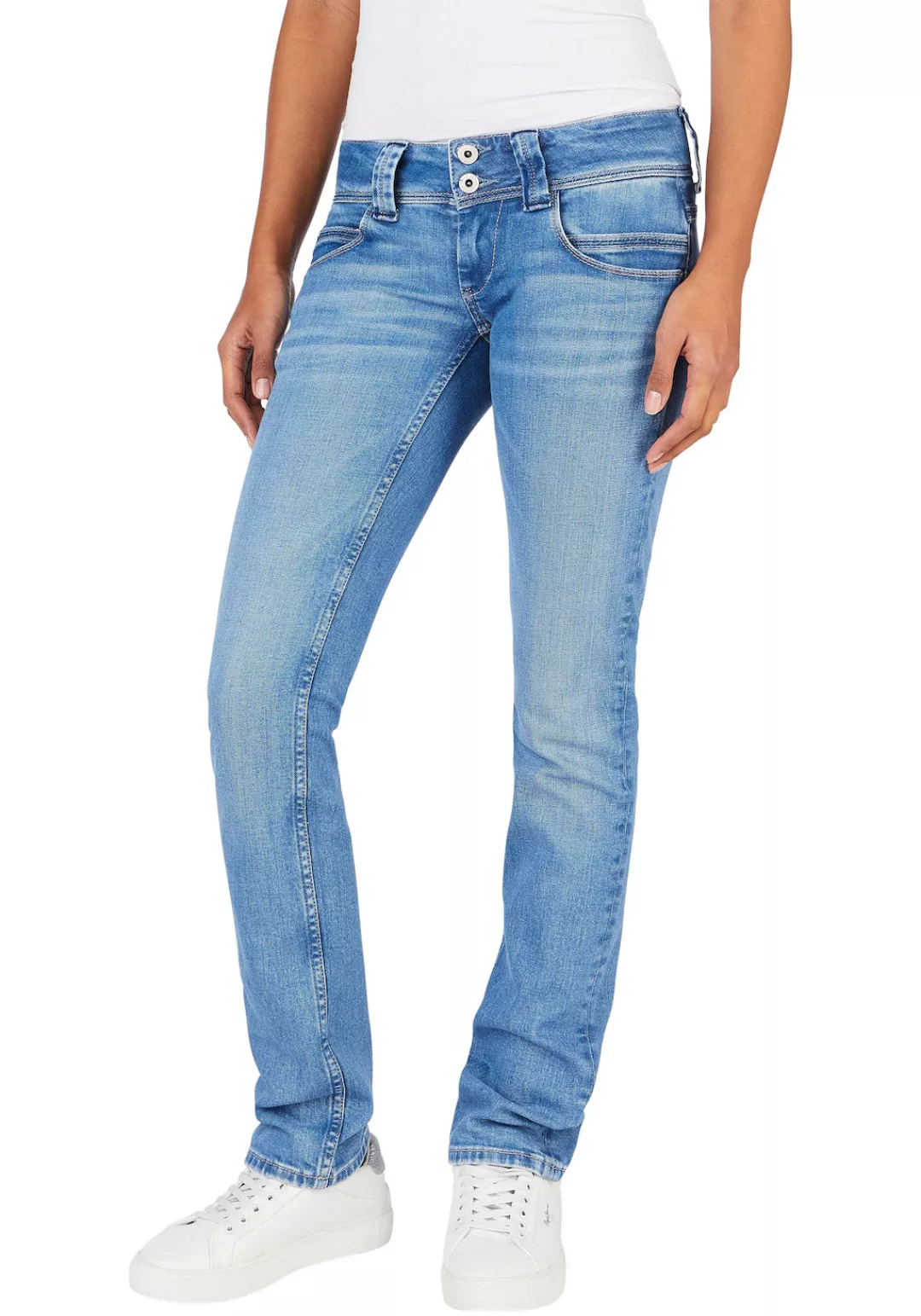 Pepe Jeans Straight-Jeans "VENUS", mit Badge günstig online kaufen
