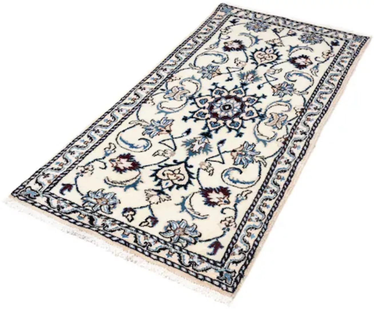 morgenland Wollteppich »Täbriz - 50 Raj Blumenmuster Beige 99 x 59 cm«, rec günstig online kaufen