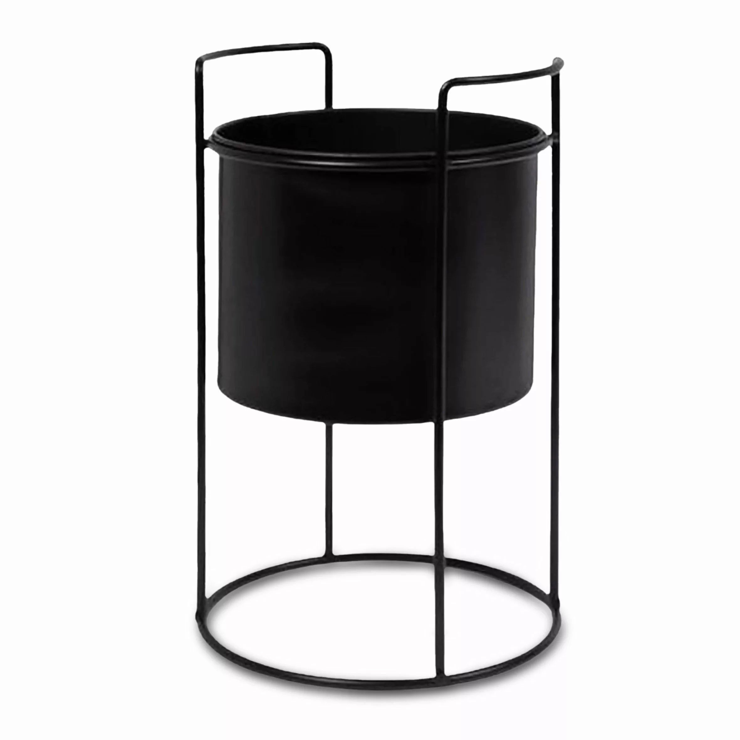 Spetebo Blumentopf Metall Blumentopf schwarz mit günstig online kaufen