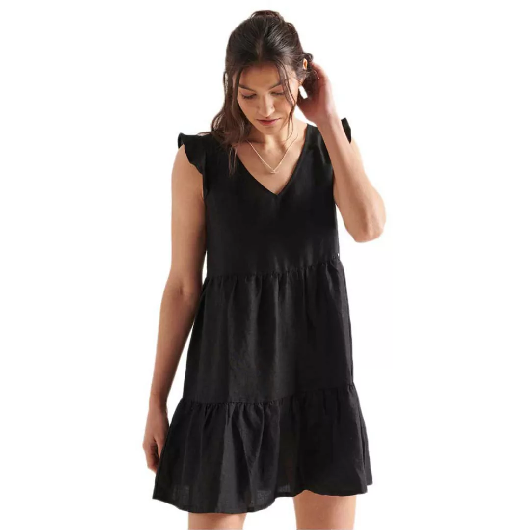 Superdry Tinsley Tiered Kurzes Kleid XS Black günstig online kaufen
