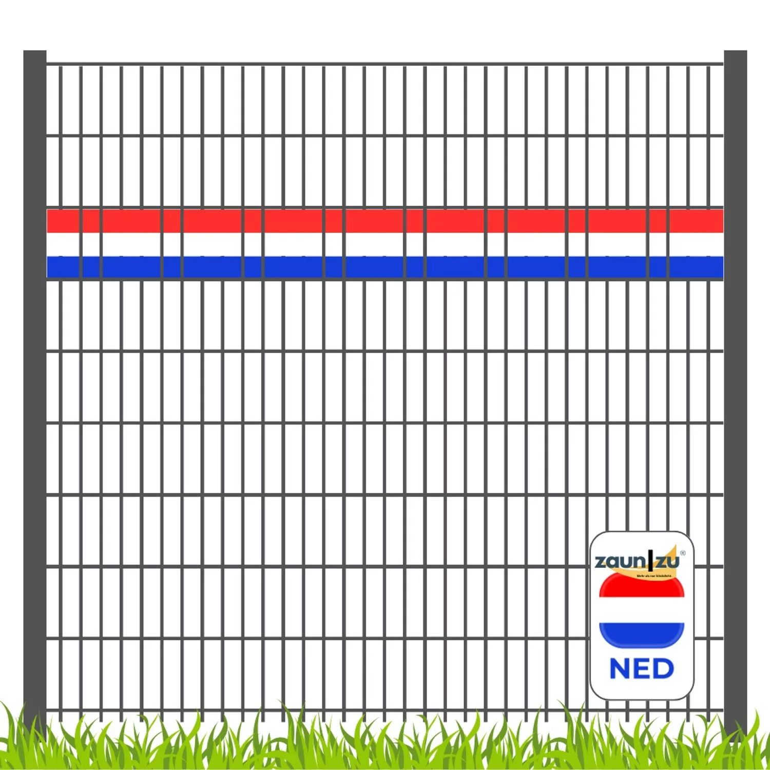 zaunzu Sichtschutz Fanartikel für Niederlande Doppelstabmatten Akzentstreif günstig online kaufen