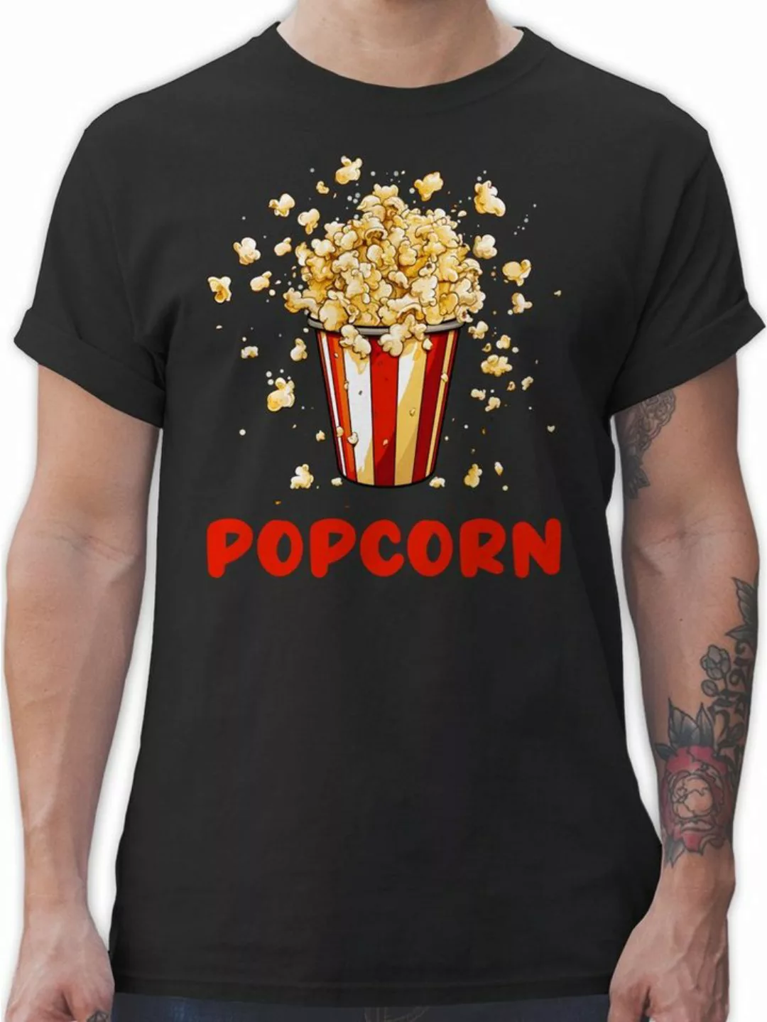 Shirtracer T-Shirt Popcorn Fan Popcornverkleidung Filmliebhaber Pop-Corn Ka günstig online kaufen