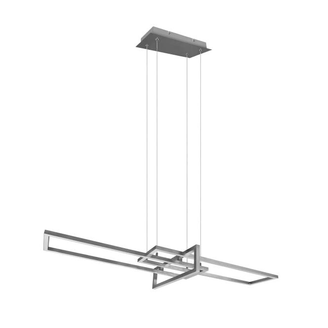 LED-Pendelleuchte Nickel Matt 1 Stück Metall Hellgrau günstig online kaufen