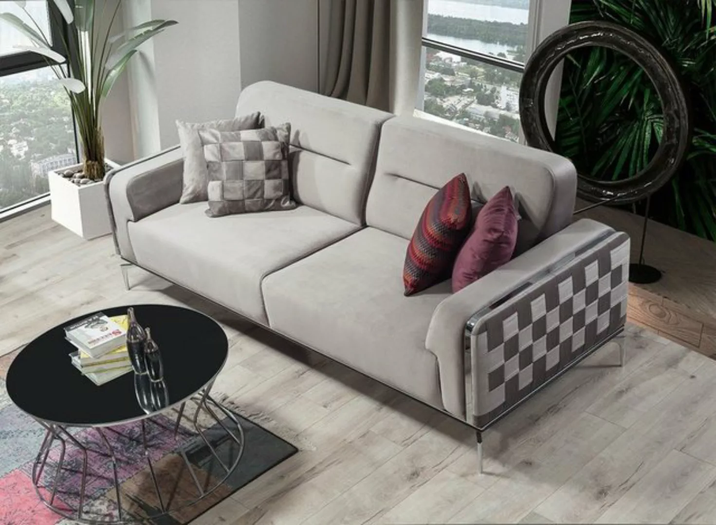 Villa Möbel Sofa Check, 1 Stk. 3-Sitzer, Quality Made in Turkey, pflegeleic günstig online kaufen