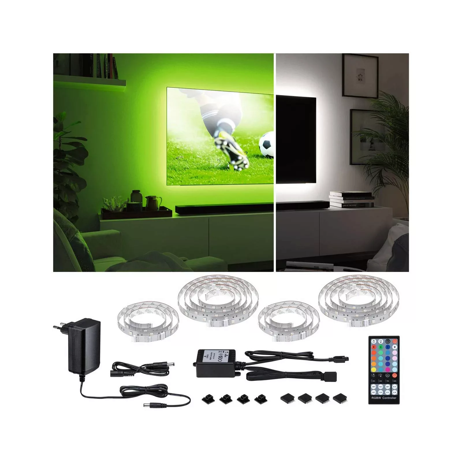 Paulmann "MaxLED 250 LED Strip TV Comfort Basisset 65 Zoll 4,3m 22W 233lm/m günstig online kaufen