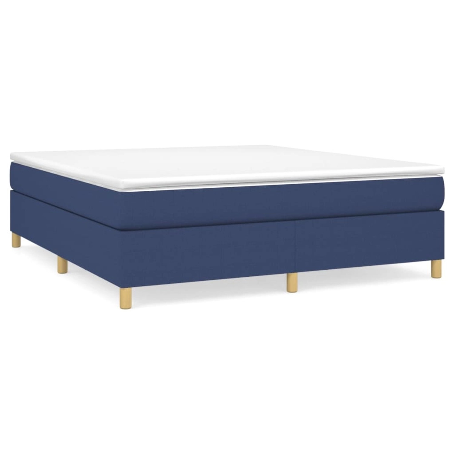 vidaXL Boxspringbett mit Matratze Blau 180x200 cm Stoff1396798 günstig online kaufen