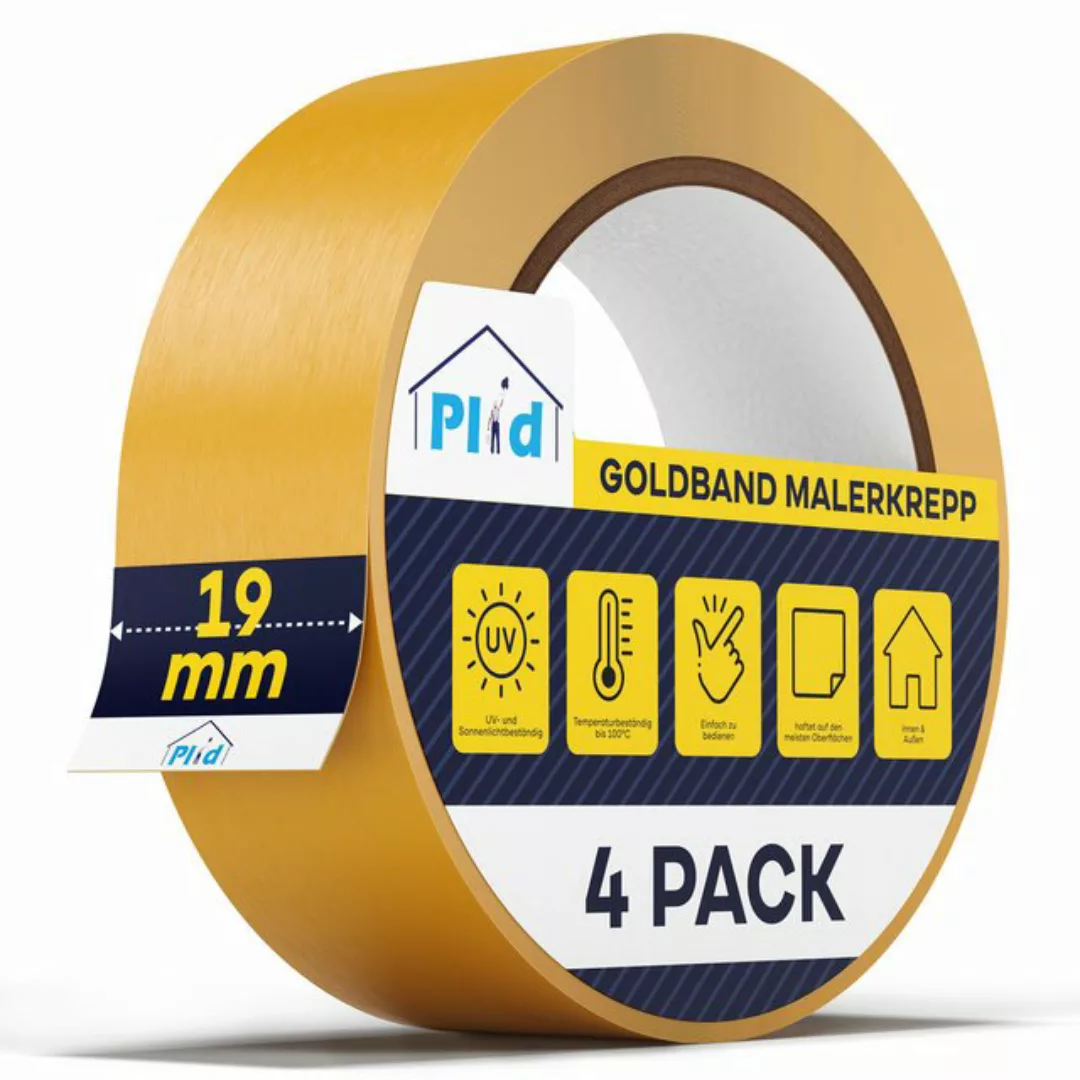 plid Klebeband Goldband Malerband Kreppband Profi Malerkrepp Abdeckband Rei günstig online kaufen