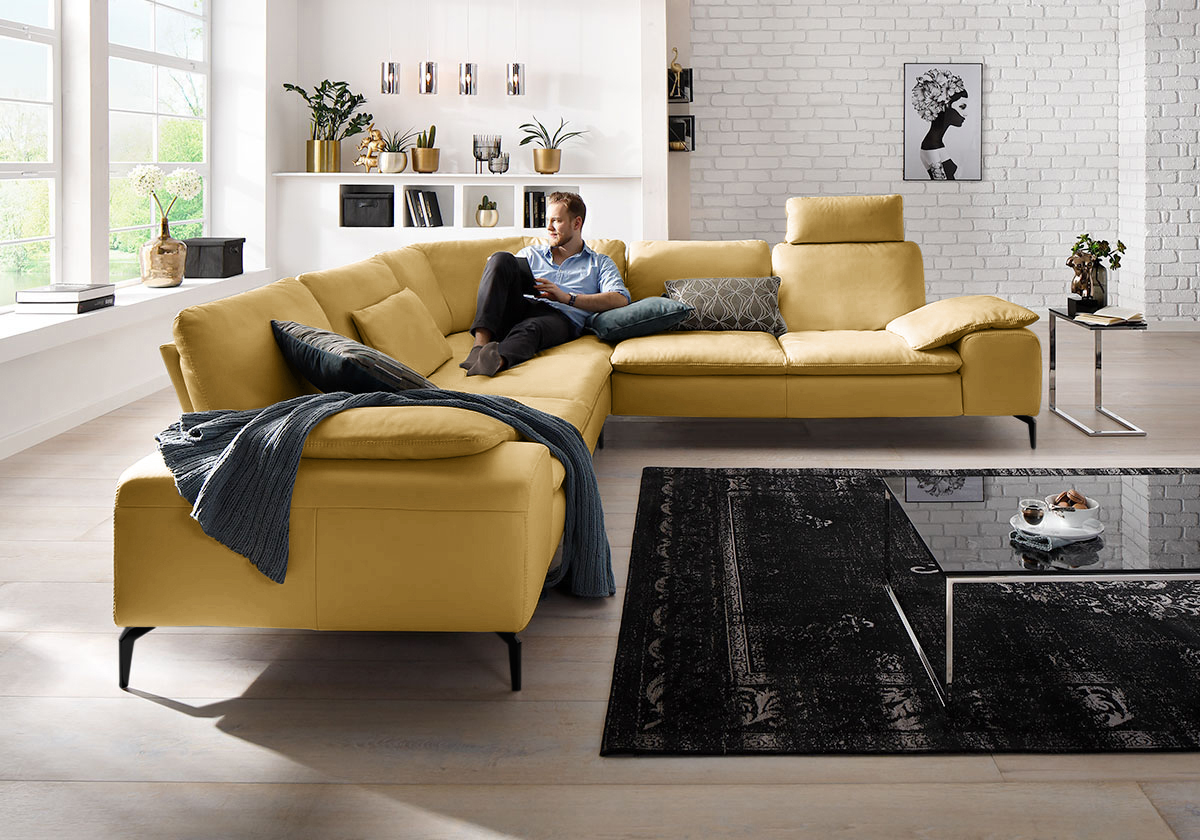 W.SCHILLIG Ecksofa "valentinoo, Designsofa, elegant und bequem, L-Form", (S günstig online kaufen