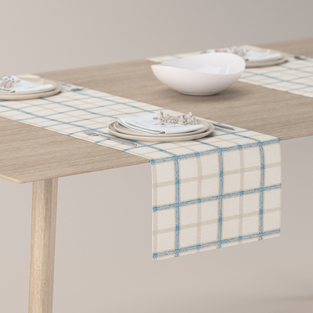 Tischläufer, blau-creme, 40 x 130 cm, Avinon (131-66) günstig online kaufen