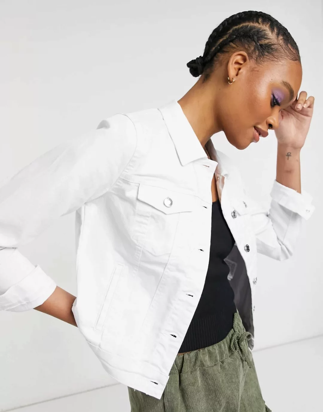 Vero Moda – Jeansjacke in Weiß günstig online kaufen