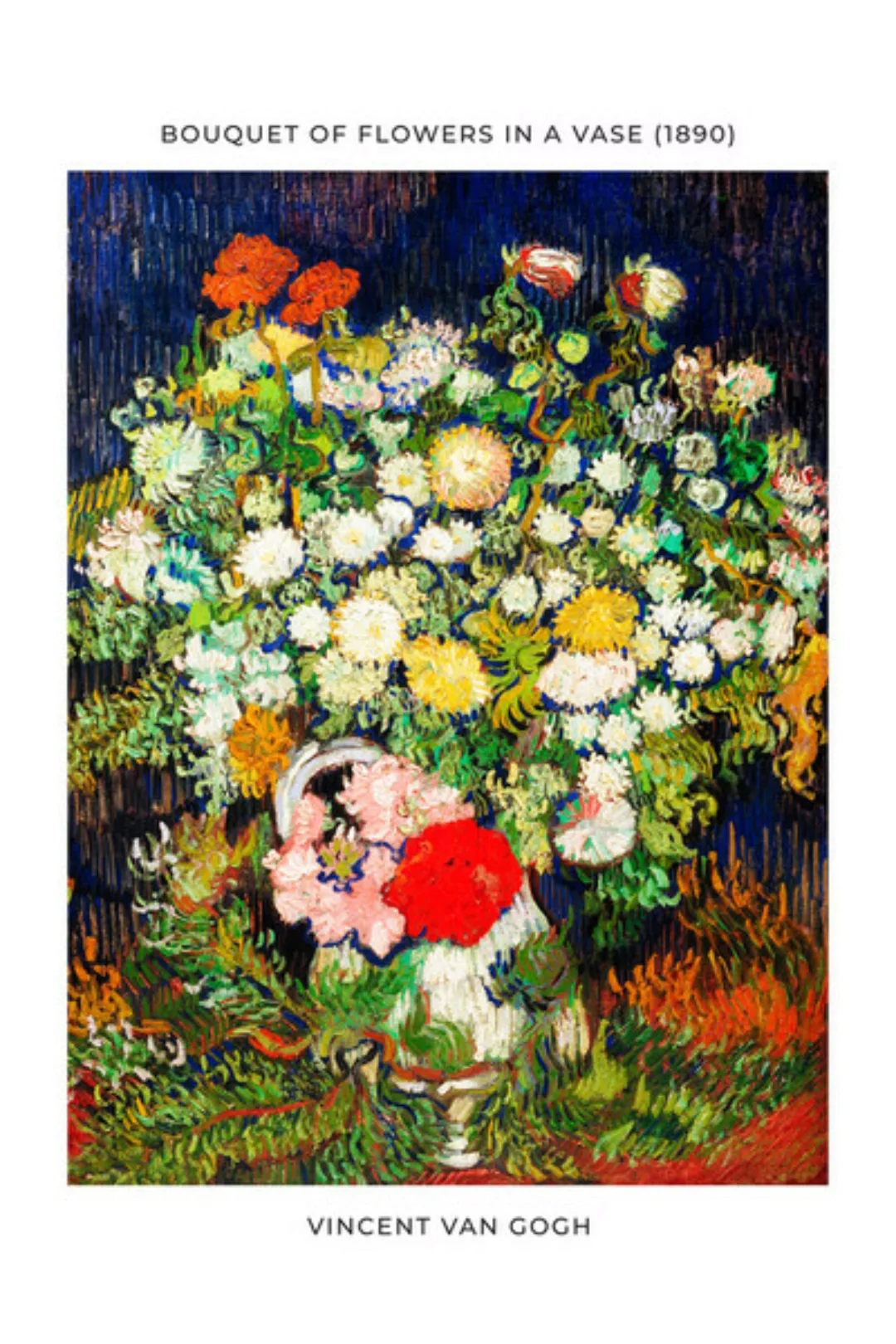Poster / Leinwandbild - Vincent Van Gogh: Blumenstrauß In Einer Vase - Auss günstig online kaufen
