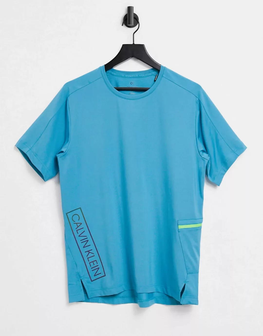 Calvin Klein – Sport – T-Shirt-Blau günstig online kaufen