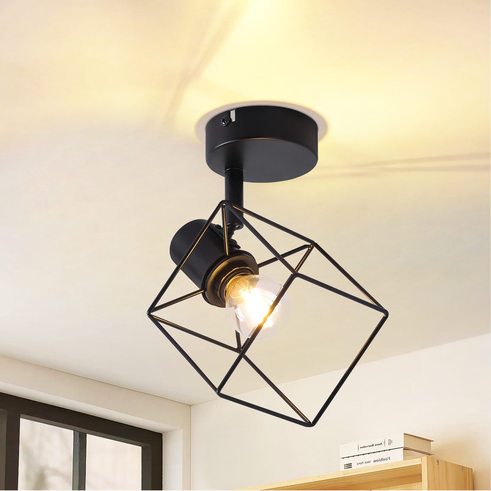 Nettlife Deckenstrahler Schwarz E14 Deckenleuchte 350° günstig online kaufen