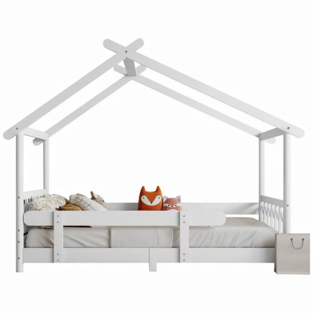 TavilaEcon Kinderbett Hausbett Jugendbett Holzbett mit Gitter und Lattenros günstig online kaufen