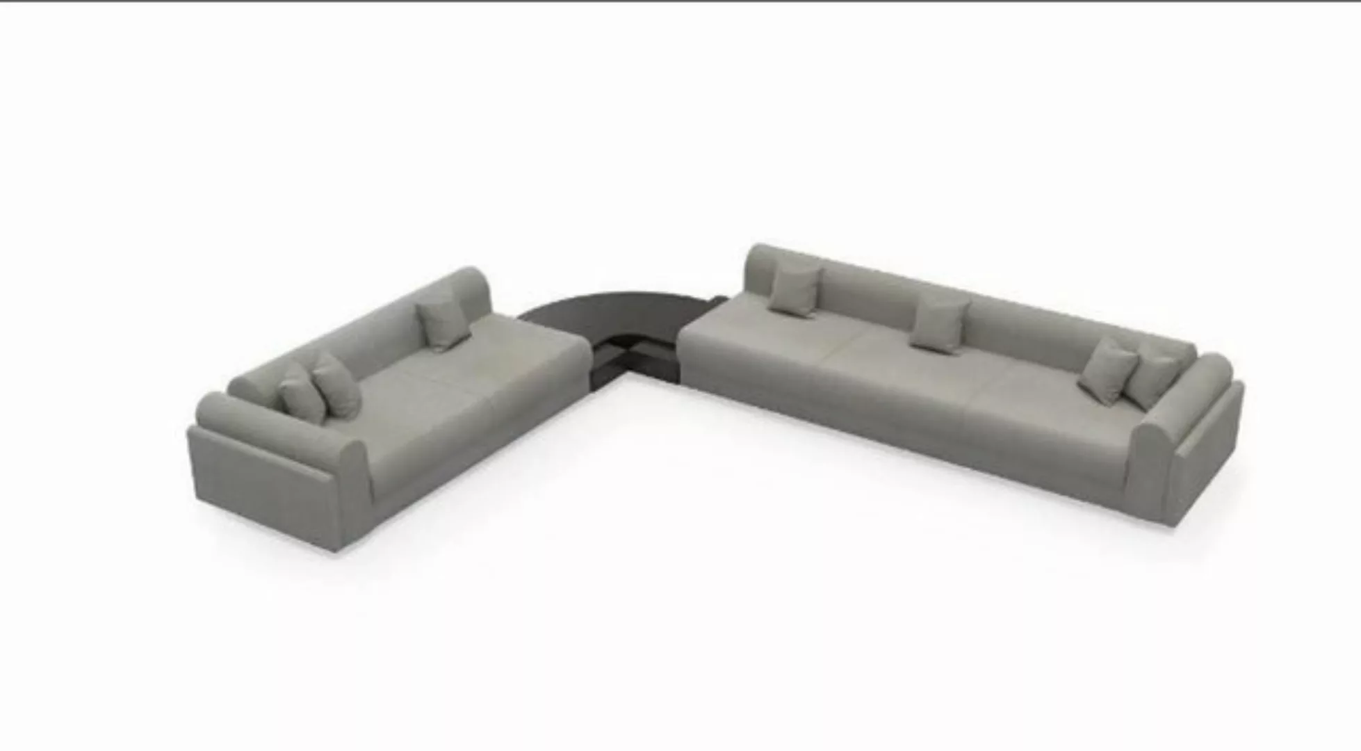 Xlmoebel Ecksofa L-förmiges Textilecksofa Premium Polstercouch Möbel, 3 Tei günstig online kaufen