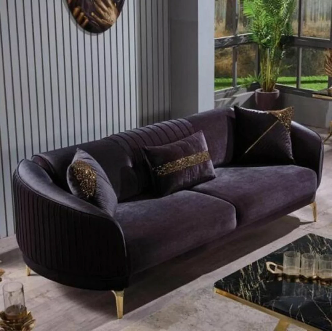 JVmoebel 3-Sitzer Dreisitzer Sofa Moderne Wohnzimmer Couch Schwarz Designer günstig online kaufen