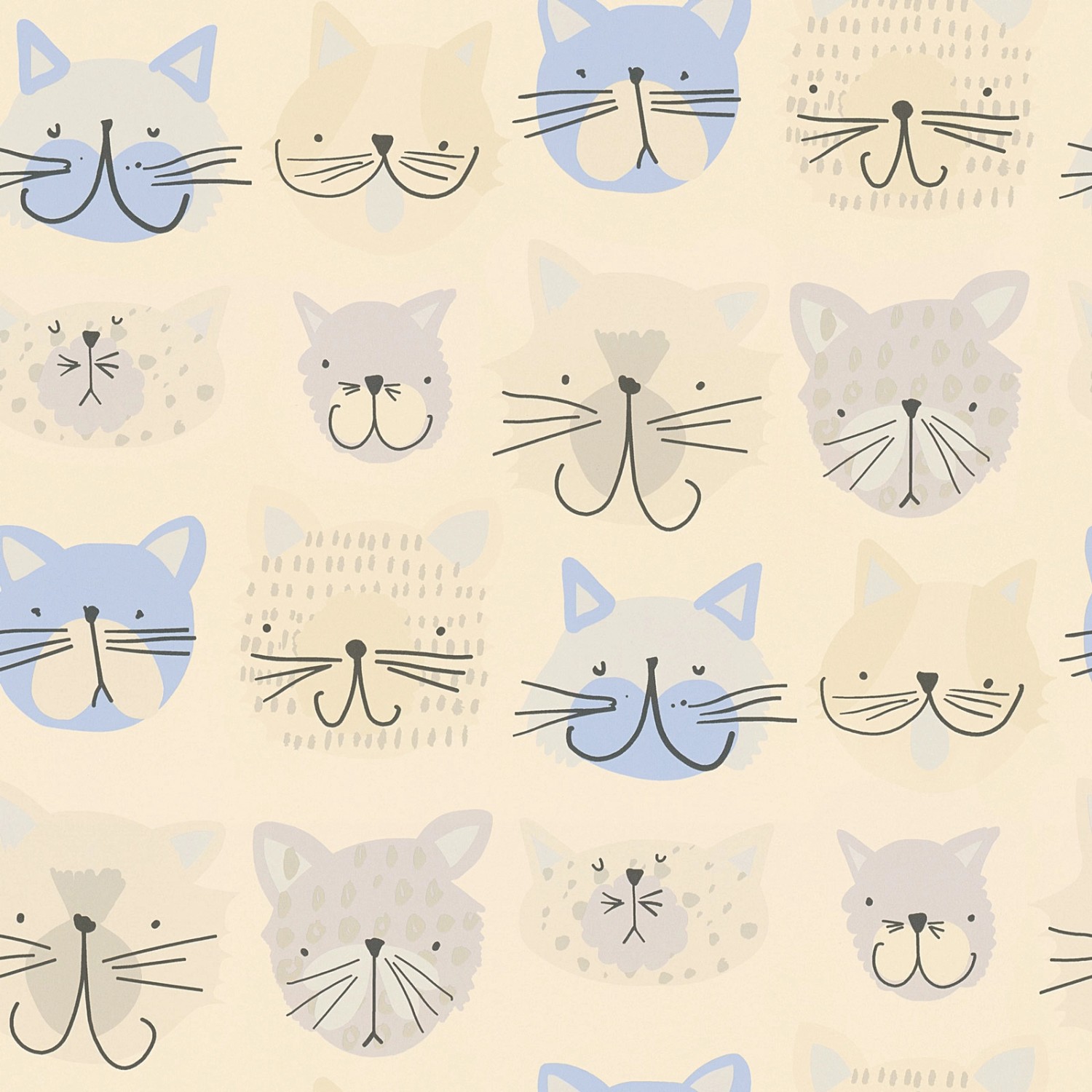 Bricoflor Katzen Tapete Kinderzimmer Pastell Papiertapete mit Tieren Ideal günstig online kaufen
