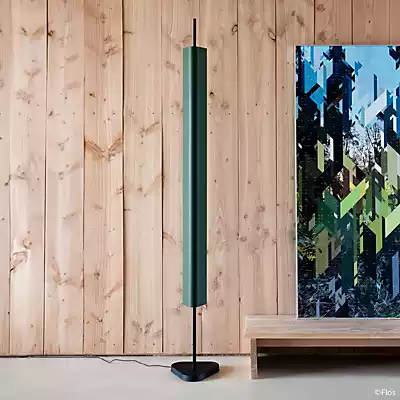 FLOS LED-Stehleuchte Emi, dunkelgrün, dimmbar, Höhe 170 cm günstig online kaufen